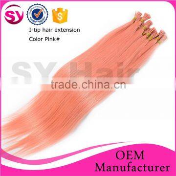 New Arrival 100 Human Hair I-Tip Hair Extension, Factory Wholesale Price Brazilian Human Hair Sew In Weave photo-5