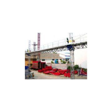 Aerial Twin Lifting Mast Climbing Work Platform for Building Cleaning Maintenance