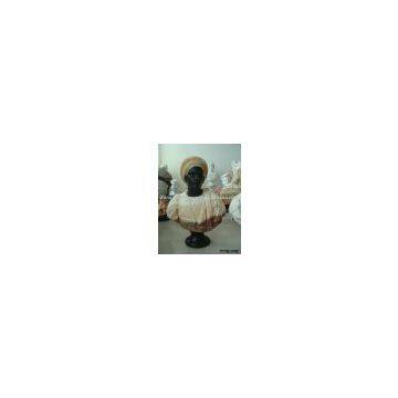 Marble Bust Sculpture of Black Man