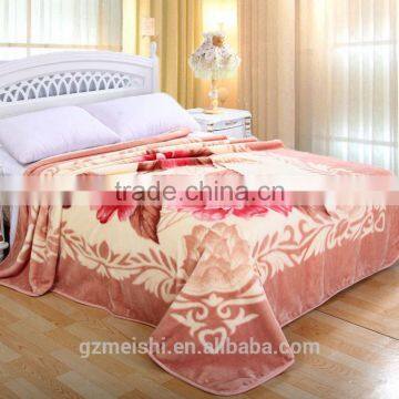 Hot Selling Polyester Acrylic Raschel Printed Mink Blanket photo-2