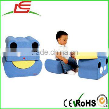 hot detachable three part combined blue plush bear baby kids sofa chair