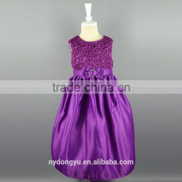 Navy A Line Flower Girl Princess Dress/ Top Quality Yellow Girl Princess Dress/new Design Girl Holiday Princess Dress photo-3