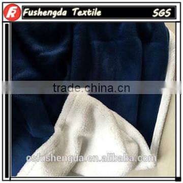 polyester microfiber minkly sherpa fleece blanket/throw
