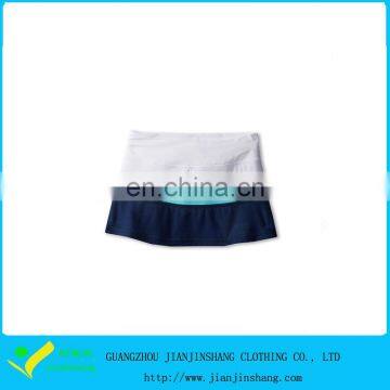 Popular Simple Design 3 Tone Color Combination Short Sexy Tennis Skorts