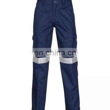 OEM Service High Visibility Polycotton Reflective Tape Cargo Work Pants