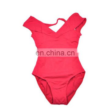 Shiny Red Dance Sleeveless Leotard