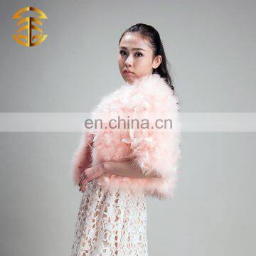 Customized Brand Fur Clothing multi pink colored fur coat