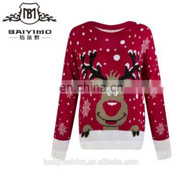 2016 Baiyimo Women's Santa Reindeer Snowman Christmas Sweater