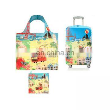 Plastic shopping bag of travel kits with luggage cover