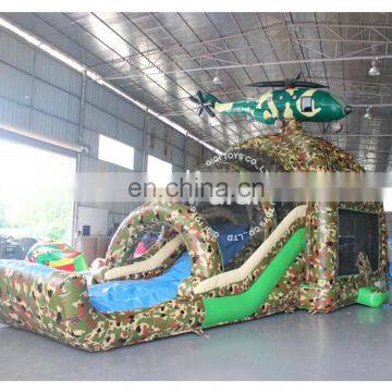 helicopter inflatable castle , inflatable bouncer slide combo