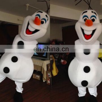 Christmas cosplay snowman olaf mascot costume for adult