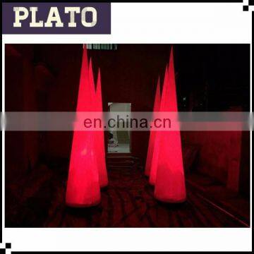 outdoor event decoration lighted inflated cone for decoration