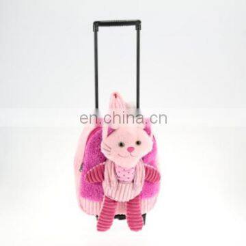 Cute Children plush travel trolley luggage bag kids travel trolley bag /fashion travel