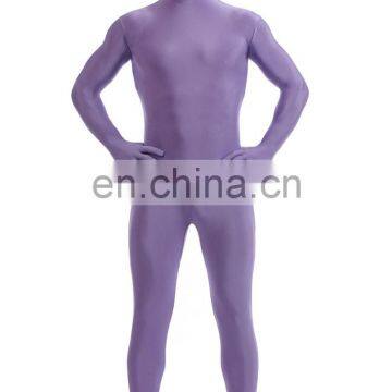 Unisex Full Body Purple Sport Spandex Lycra Zentai Costume Morph Suits Large
