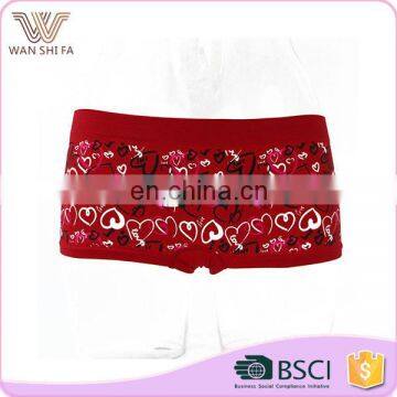 Cute customized printed quick dry wholesale girl underwear panty models