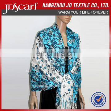 pareo/beach scarf JDY-011# Printing scarf 100% acrylic scarf wholesaler