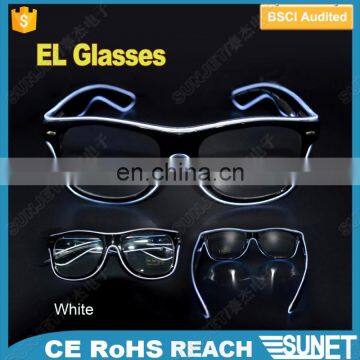 Wholesale Alibaba EL wire illuminated light up party LED disco sunglasses