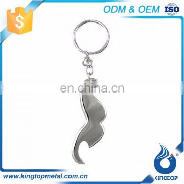 Custom Shape Metal Tourist Souvenir Mustache Unique Bottle Opener Keychain