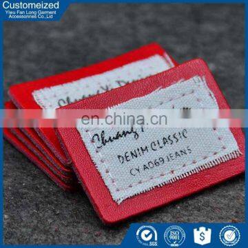 Good quality simple design leather labels