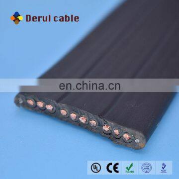 10 Core Special Pvc Flat Elevator Travel Cable With 2 Steel Wires photo-2