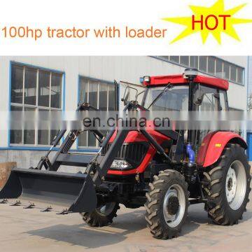 2018 New 100hp 4wd Farm Tractor With Front Loader