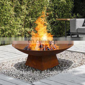 Home Used Corten Steel Gas Fire Bowl Pits With Base