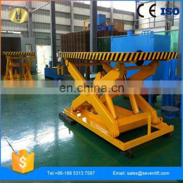 7LSJG Jinan SevenLift 10 Ton Scissor Warehouse Manual Wall Mounted Goods Elevator Used Stair Cargo Lifter