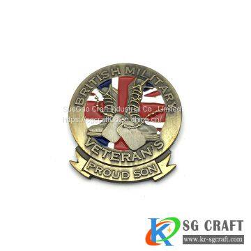 High Quality Factory Custom Metal Colorful Round Hard Soft Enamel Lapel Pin for Souvenir