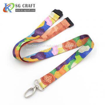 custom logo printed phone polyester printed sublimation lanyard custom lanyard