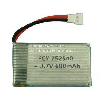 752540 3.7V 500mAH Lithium Battery Suitable for SYMA X5HCX5hw RC Quadcopter Drone