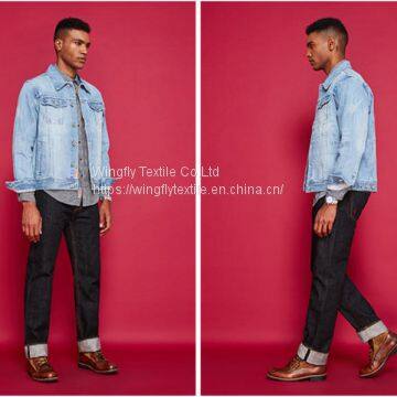 Classic Blue Jean Jacket OEM Biker Jacket Men photo-4