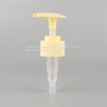24/410 Wholesale Light Yellow Color Plastic Hand Press Type Liquid Lotion Pump photo-3
