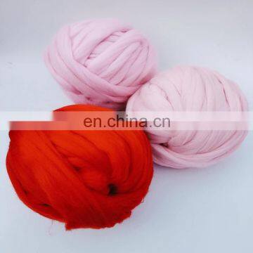 Merino Roving Wool Tops Hot Sale Arm Knitting Yarn Giant Wool Yarn Chunky 100% Merino Wool Yarn