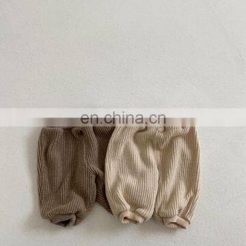 Baby corduroy thick casual pants male baby winter clothes loose wild knitted bloomers