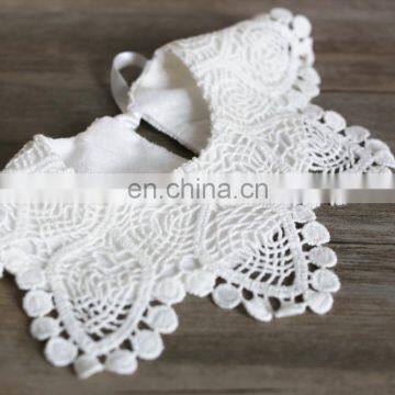 Baby Girls 100% Cotton Lace Bibs Baby Burp Cloths 0-3Year photo-4