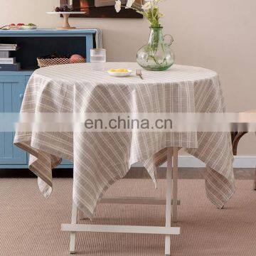 Japanese Style Indoor Kitchen Decoration Table Cover Geometric Lattice Cotton Linen Fabric Jacquard Tablecloth photo-5