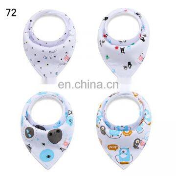 Customized Pattern Printing Eco-friendly 100% Cotton Durable Baby Bandana Drool Bibs Organic Baby Bib Bandana photo-2