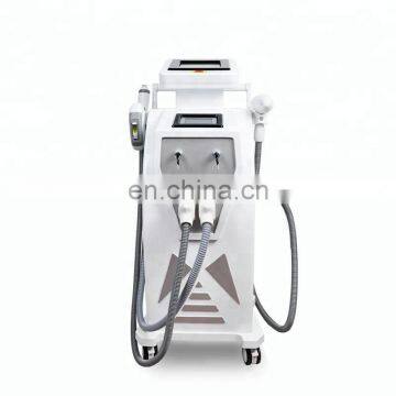 3 in 1 beauty equipment RF skin lightening rejuvenation & Nd yag laser tattoo removal machine & IPL hair removal