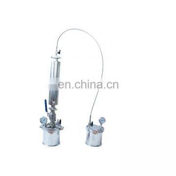Sanitary Dewax Column Butane Extractor With Ball Valve and Recovery Pot