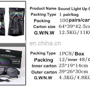 Plastic Light Up Sound Sensitive Glasses With Custom Color photo-6