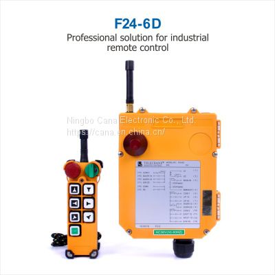 Universal F24-6D Industrial Radio Wireless Remote Control 6 Double Speed Keys 2 Step Buttons TELEcrane for Overhead Crane 36V 220V 380V AC