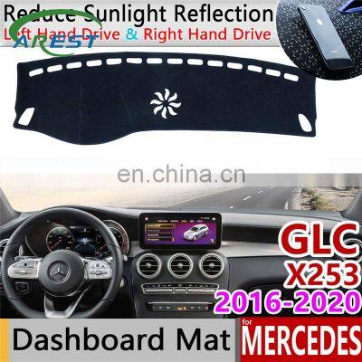 for Mercedes Benz GLC Class Coupe X253 C253 Anti-Slip Mat Dashboard Sunshade Dashmat Carpet Accessories 2016 2018 GLC300 200 220