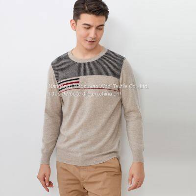 High Quality Winter Crew Neck Long Sleeve Plain Knitting Women&Mens Cashmere Sweater