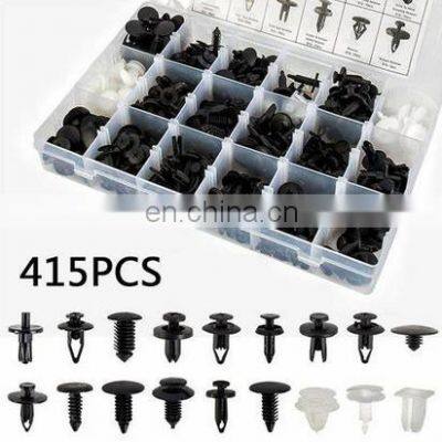 Popular 415Pcs Plastic Car Door Trim Clip Bumper Rivets Screws Panel Push Fastener Kits