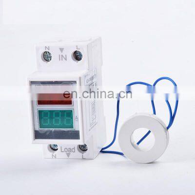 DIN rail Led Display Voltmeter Ammeter AC160-275V 0-100A Panel Voltage Current Meter with Transformer