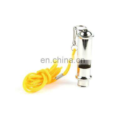 Wholesale Aluminum Outdoor Survival Whistle Football Basketball Sports Emergency Rescue Referee Whistle With Lanyard photo-5