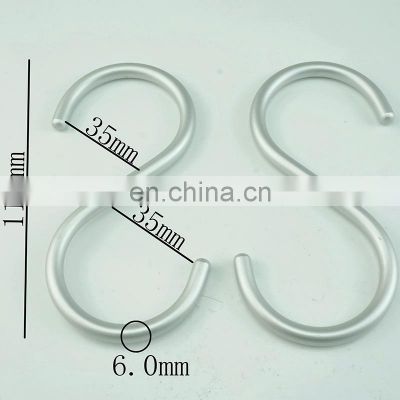 Custom Manufacturers Silver Galvanized Hanging S Shape Stainless Steel Metal Wire S Hook