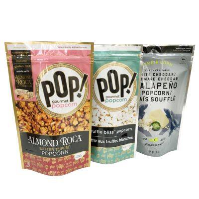 laminated stand up plastic popcorn bags with zipper