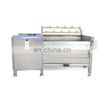 Fully automatic electric brush roller washing machine for sweet potato taro ginger carrot cassava peeling machine