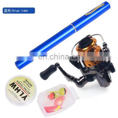 New design 1.6m Portable mini fishing rods pen telescopic fishing rod pen